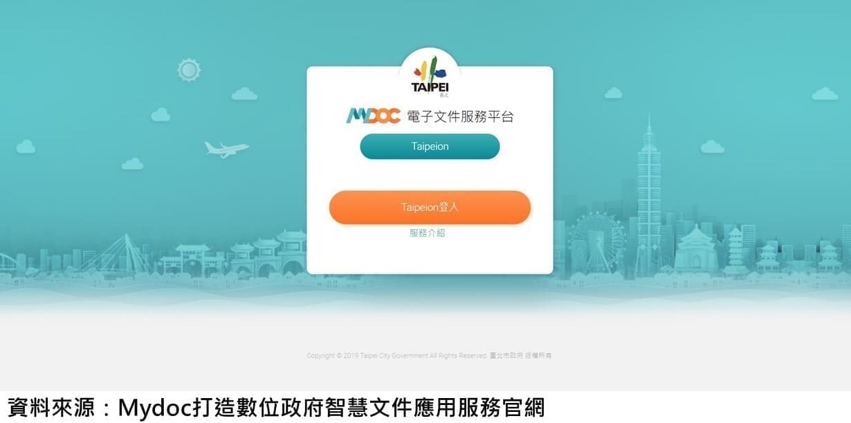 Mydoc電子文件服務平台介面