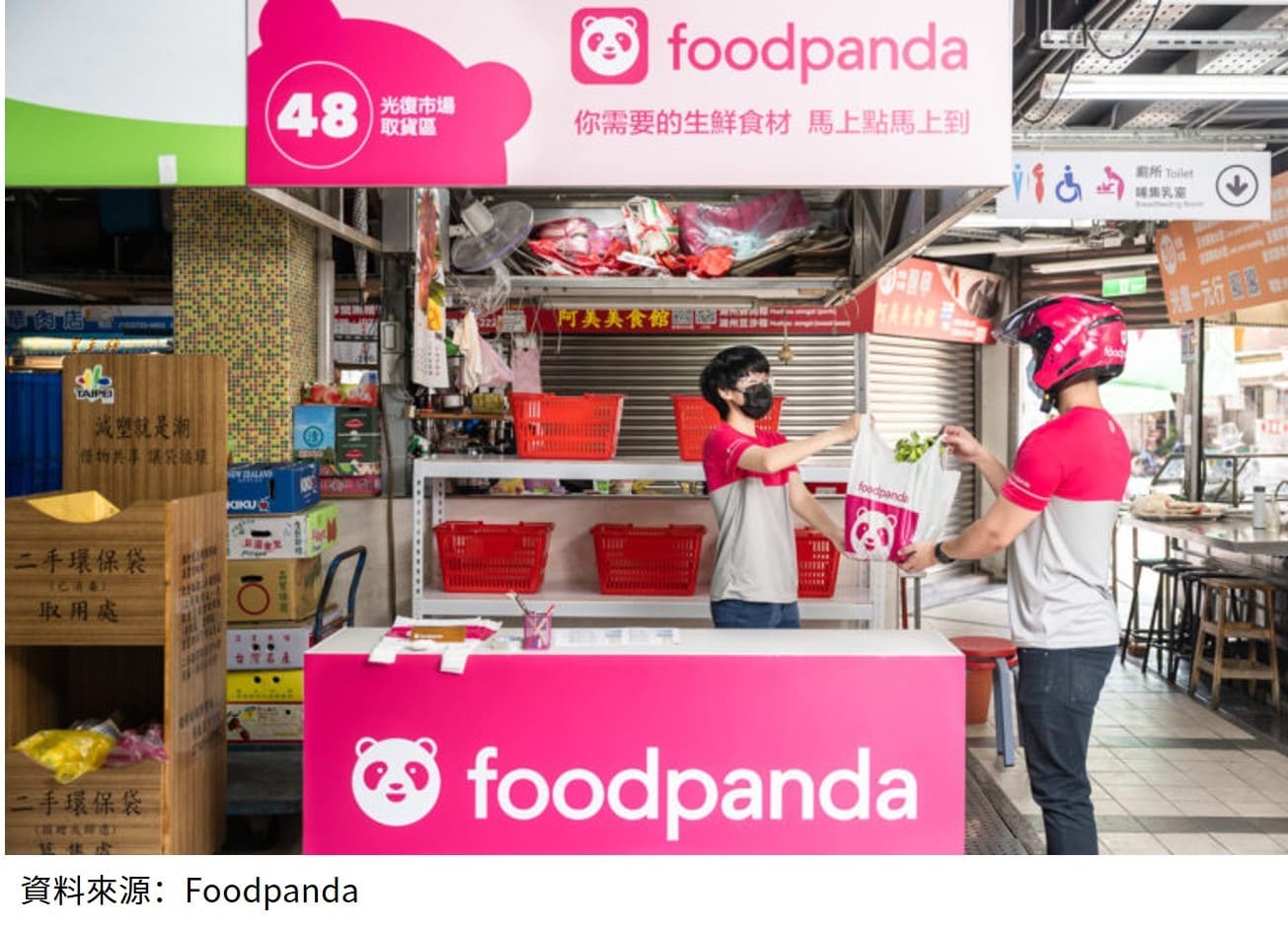 Foodpanda熊貓小助手的光復市場取貨區