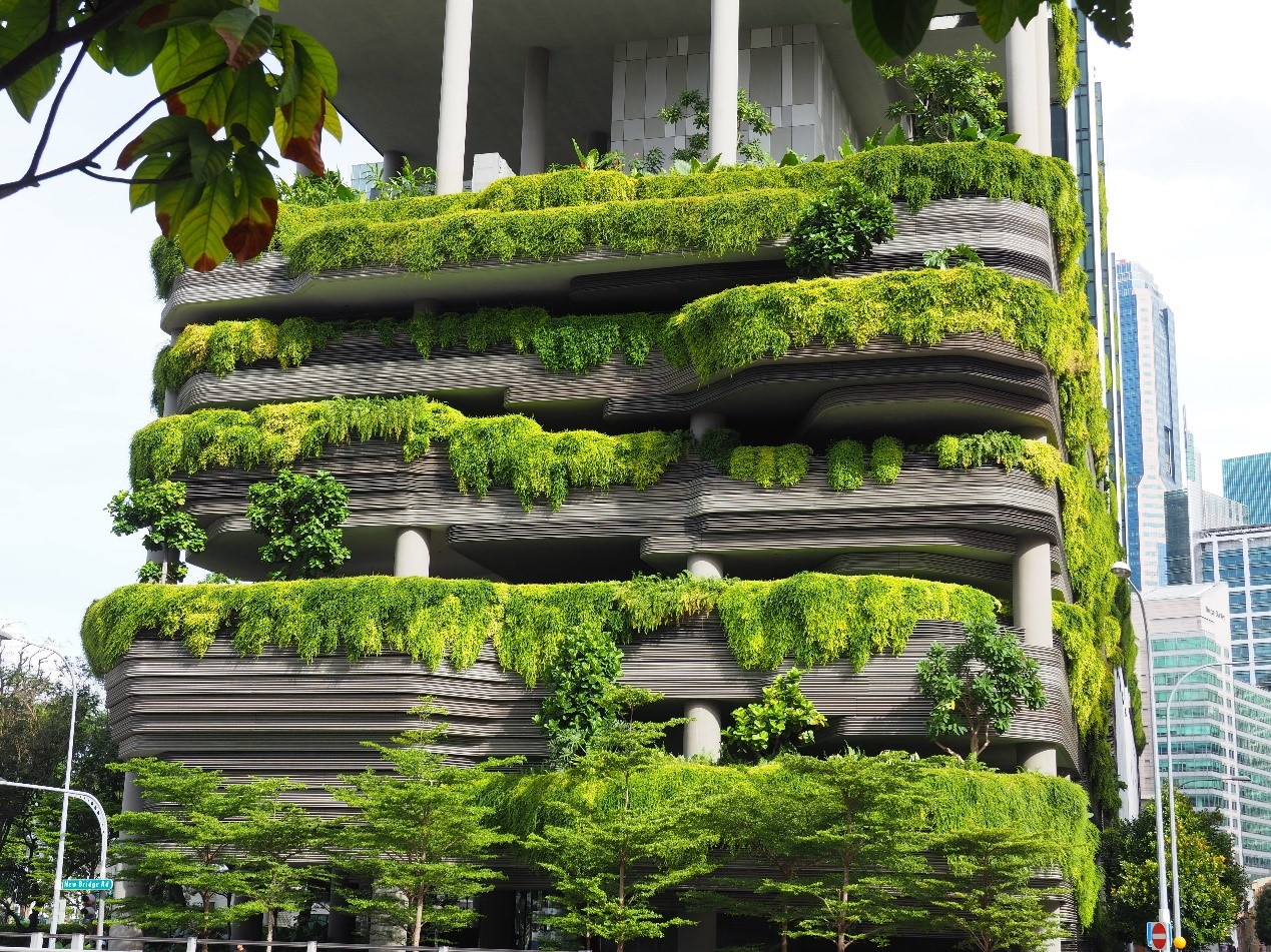 新加坡做為宜居城市，其高層垂直綠化與城市花園係重要政策/郭瓊瑩攝