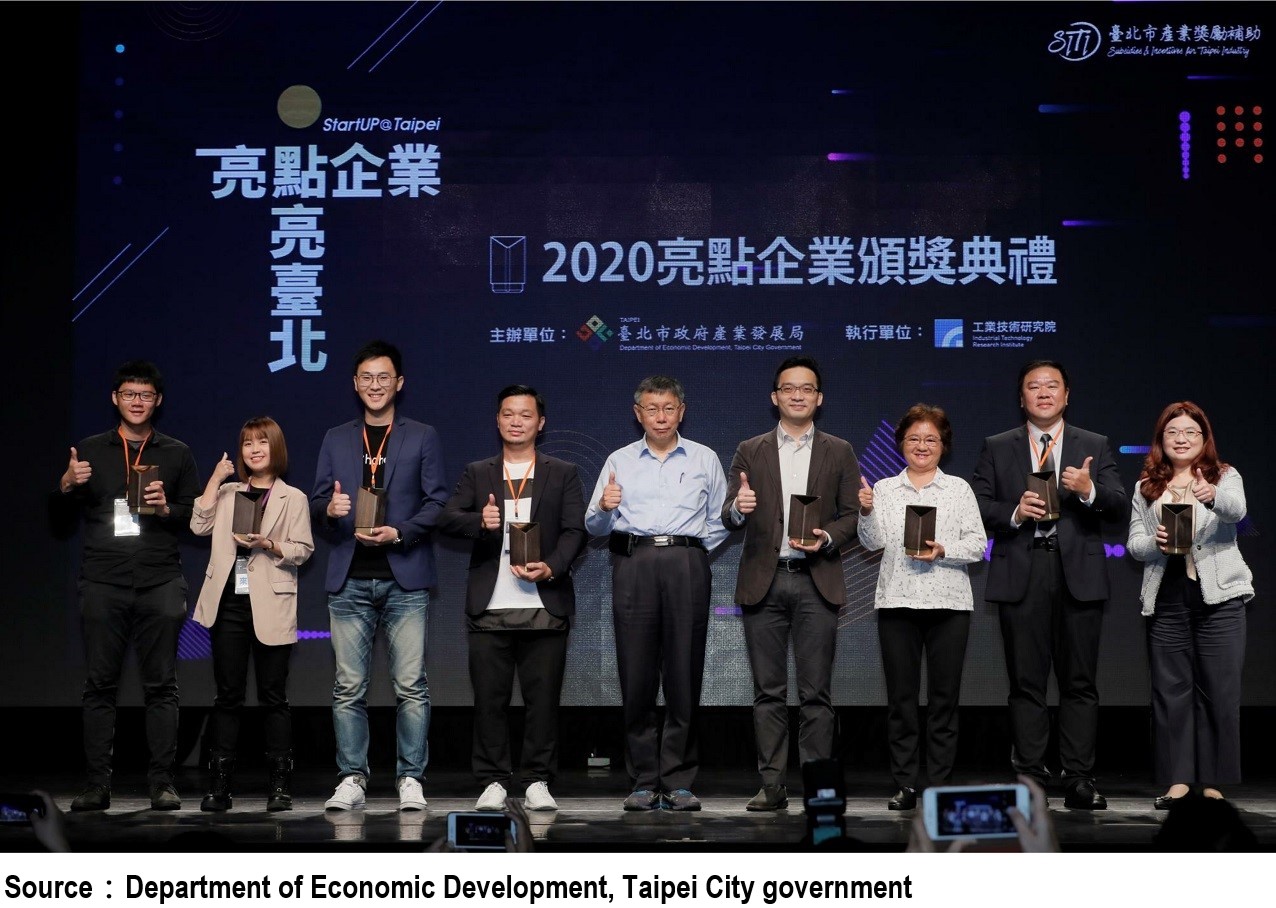 Group photo of Awardees of the “2020 Taipei Prominent Enterprise Awards”